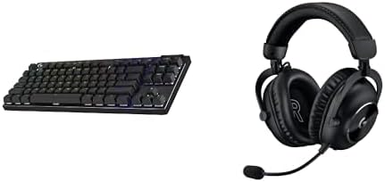 Logitech G Pro X TKL Lightspeed Wireless Gaming Keyboard, Tactile + G Pro X 2 Lightspeed Wireless Gaming Headset Bundle - Black