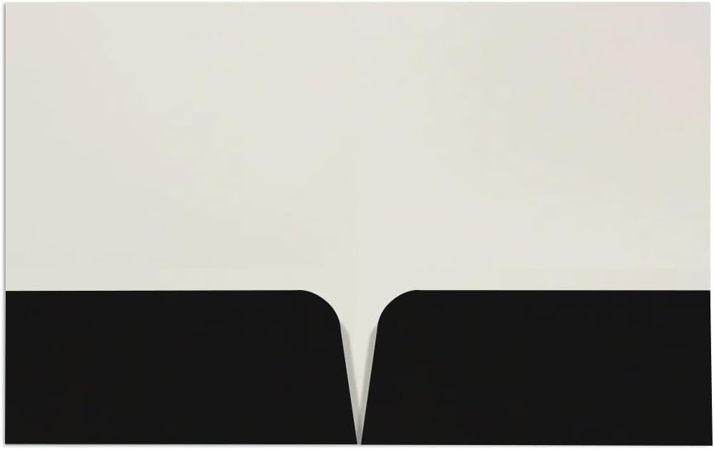 JAM PAPER Custom Printed Semi-Gloss Folders with Round Corner Pockets - Personalized Logo & Text - 10 pt C2S - Black - 100/Pack