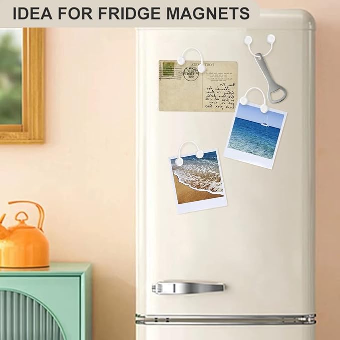 Kanemc 7.9'' Silicone Cord Tie Included Tags, Magnetic Long Cable Ties Reusable Straps Twist Ties Elastic Magnetic Ties For Wrapping Cables Bundles (10Pcs-White)