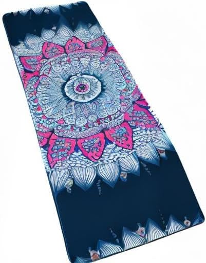 nuveti Yoga Mat Print Extra Thick TPE Non Slip Fitness Exercise Mat with Carrying Bag,72"x24" Extra Thick 6MM Exercise & Workout Mat for Yoga, Pilates Fitness and Floor Exercises