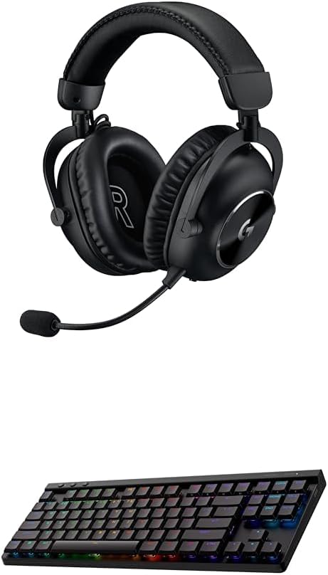 Logitech G Pro X 2 Lightspeed Wireless Gaming Headset + G515 TKL Wireless Gaming Keyboard Bundle (Tactile) - Black