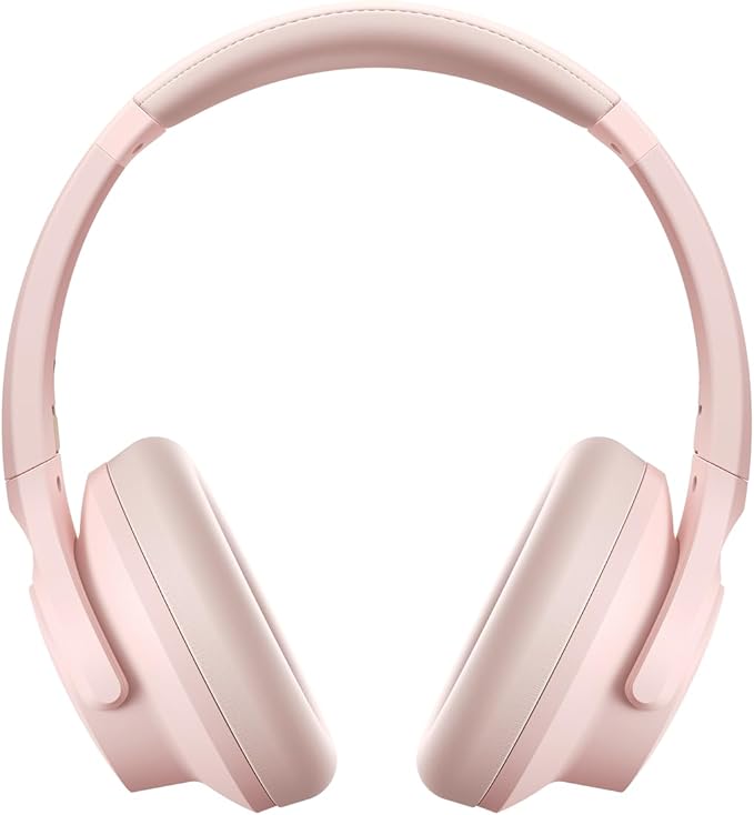 Soundcore by Anker Q20i Hybrid Active Noise Cancelling Headphones, Wireless Over-Ear Bluetooth, 40H Long ANC Playtime, Hi-Res Audio, Big Bass, Customize via an App, Transparency Mode (Pink)