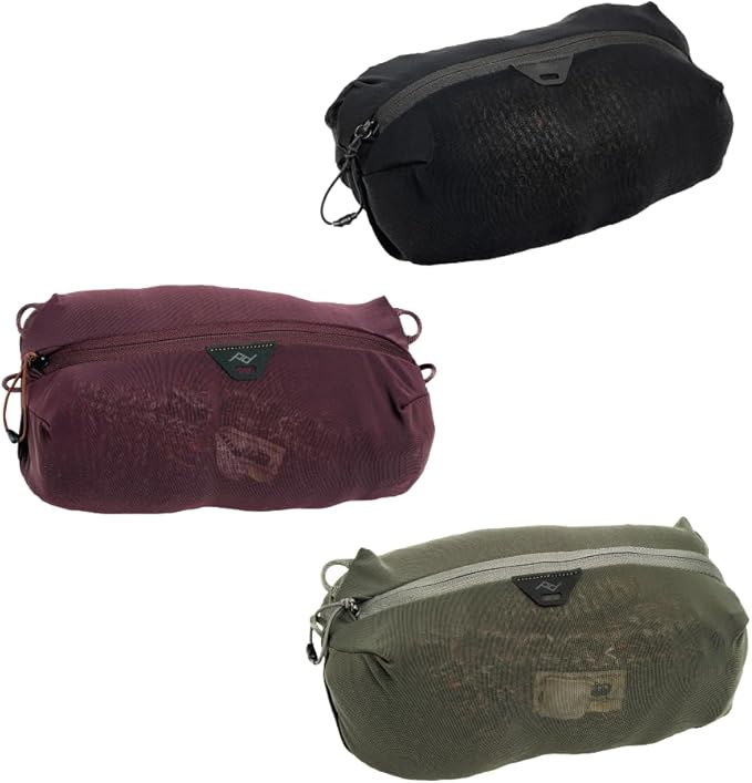 Peak Design Ultralight Mesh Packing Cube, Eclipse, Stretchy Mesh Luggage Cube with Strap Attachment Points and Luggage Pass Throughs, Zipper Opening, Travel Organizer for Men and Women, Size XS