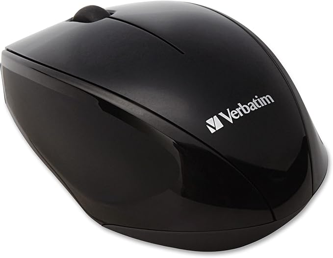 Verbatim Wireless Multi-Trac Mouse 2.4GHz with Nano Receiver - Ergonomic, Blue LED, Portable Mouse for Mac and Windows - Black (97992), 1 Count (Pack of 1)