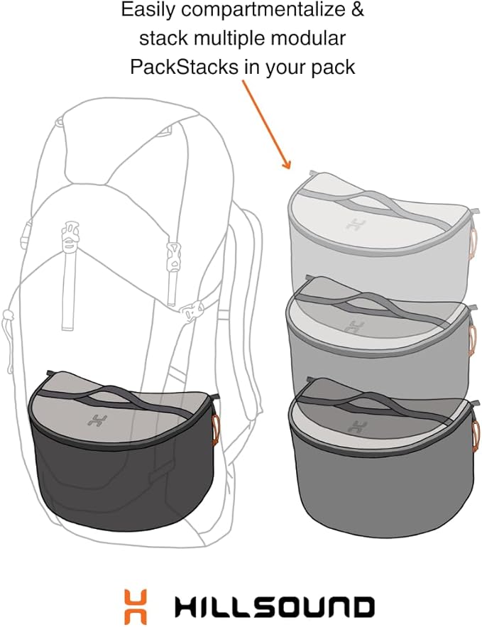 Hillsound PackStack Pro Storage Cubes, Waterproof Packing Cubes, Backpacking & Camping Space-Saving Modular Pack Organizers (Mint, TALL Fits 60L+ Pack)
