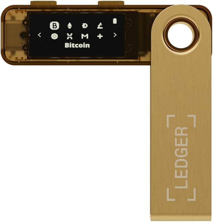 Ledger Nano S Plus (Gold) : The Perfect Entry-Level Hardware Wallet to securely Manage All Your Crypto and NFTs (for Android or Desktop only)
