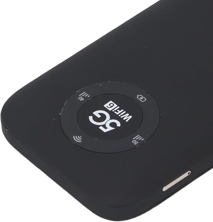 5G Mobile Hotspot, WiFi 6 16 Users Portable Wireless Router with SIM Card Slot and 7100mAh Battery, for Travel Business Outdoor Use (Black)