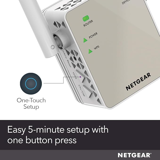 NETGEAR WiFi Range Extender (EX6120) - Add up to 1,500 sq. ft., 25 Devices - AC1200 Dual Band Wireless Signal Booster & Repeater (Up to 1.2 Gbps Speed), Compact Wall Plug Design – Free Expert Help