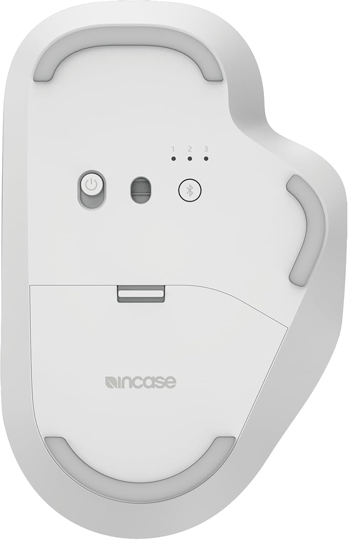 Incase Bluetooth Ergonomic Mouse – Designed by Microsoft – Two Thumb Buttons, Easy to Grip Thumb Rest, Precision Tracking, Connects 3 Devices, 15 Month Battery Life, PCs/Laptops (Glacier)