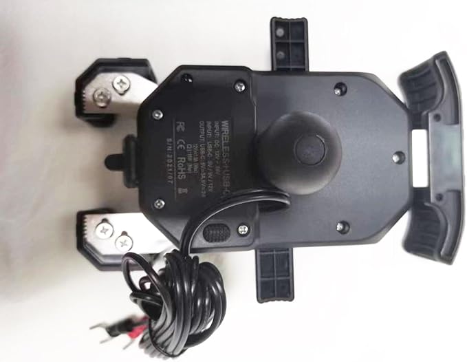 iMESTOU Anti-Theft Motorcycle Wireless Phone Mount Charger 15W & USB C 3A Handlebar 1" Ball Phone Holder Works with 12V/24V Vehicle/USB A Socket 720 Rotation Quick Charge for 4.0-7.0" Cellphones