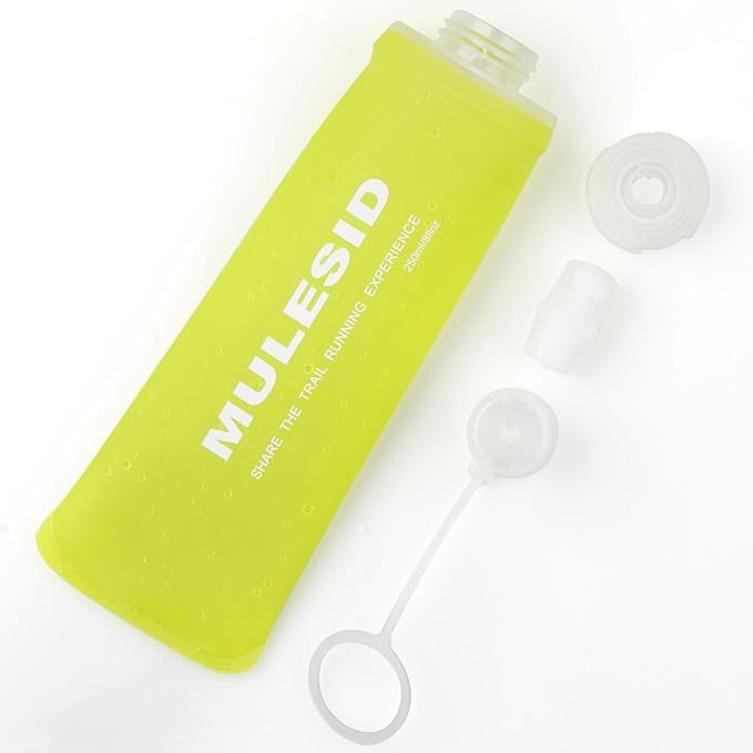 Soft Flask Running Bottles Collapsible Water Bottle Foldable for Traveling Running Vest Collapse Hydration TPU 250ml for Runner(250ml/8.45oz - Pack of 2)