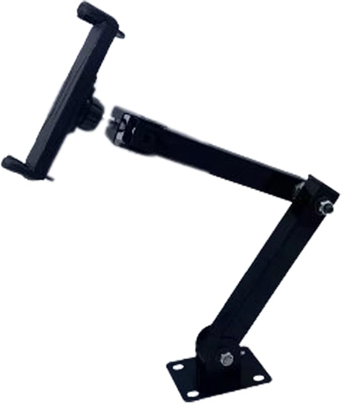 Adjustable Folding Tablet Wall Mount for 4.7~12.9 inch Multi-Angle Phone Tablet Holder(Black)