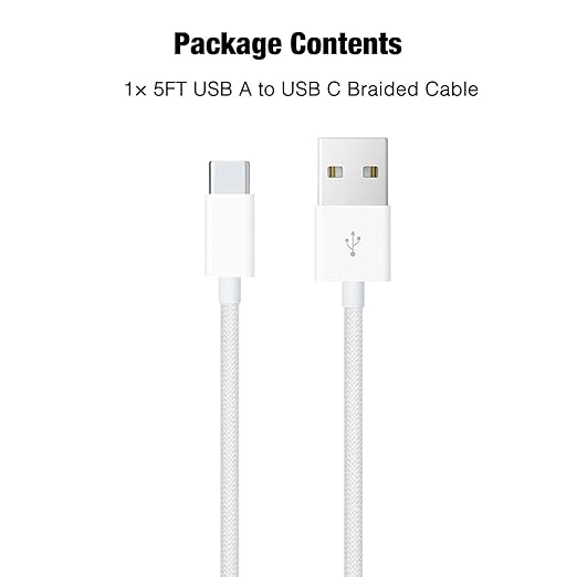 iPhone 15/16/16E/17 USB A to USB C Woven Cable for iPhone 17Air, 15 16 Pro Max, 15/16 Plus, iPad 10th Gen,iPad Pro 12.9/11,iPad Air 5th/4th Gen,Mini 6th Type-c Charger Cord,Car CarPlay Charging Cable