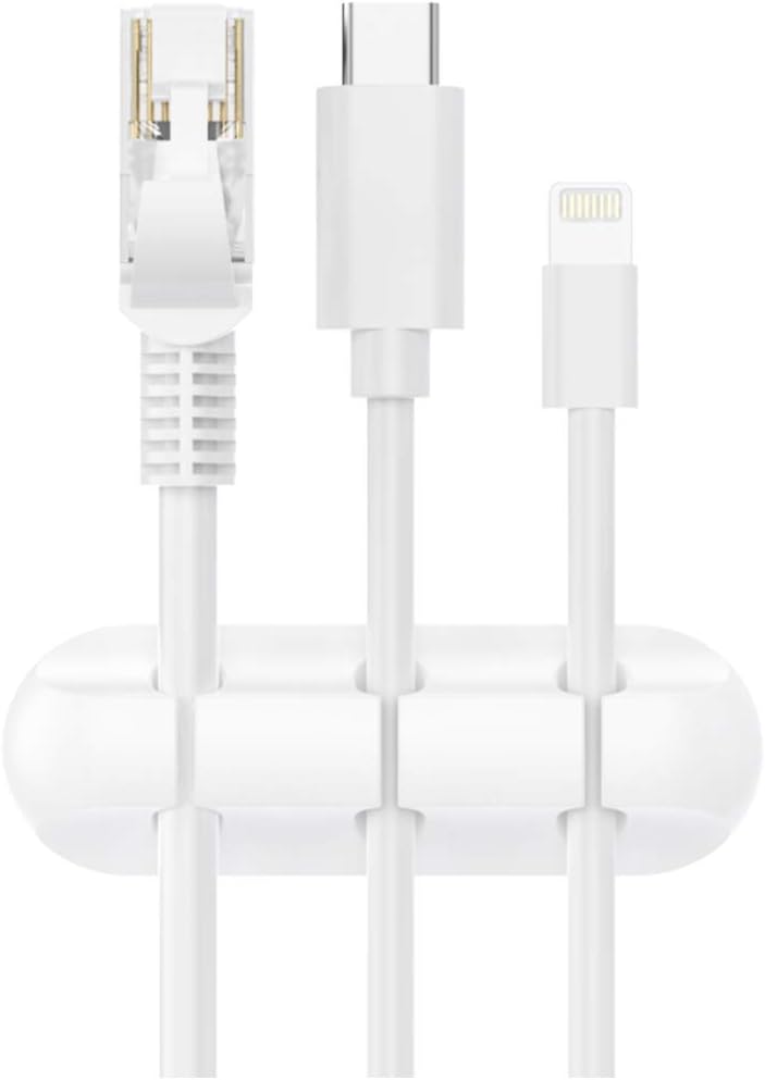 SOULWIT Cable Holder Clips, 3-Pack Cable Management Cord Organizer Clips Self Adhesive for Desktop USB Charging Cable Nightstand Power Cord Mouse Cable Wire PC Office Home