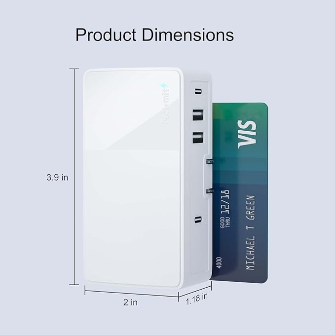 Nekmit USB C Charger, 90W 4 Port Power Delivery PD 3.0 PPS Fast Charger, for MacBook, Dell XPS 13, iPhone 14/14 Pro/13/13 Pro/12/12 Mini/12 Pro/12 Pro Max, Galaxy S22/S21/S20/S10, iPad Pro, Pixel