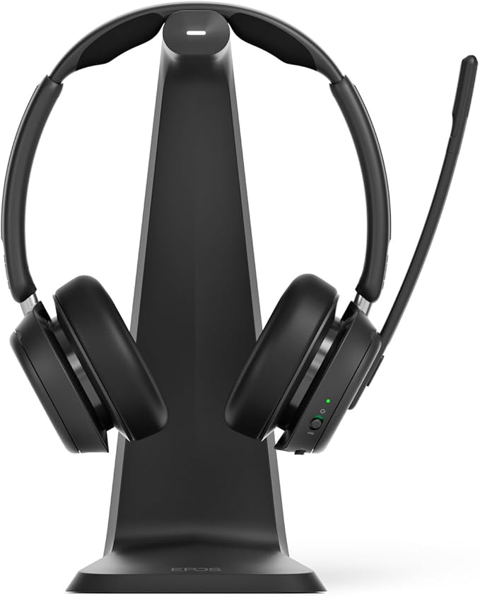 EPOS Impact 1061 Advanced Wireless Headset for PC with Noise-Canceling Mic, AI Voice Clarity, Super Wideband Audio, BrainAdapt Comfort, Durable for Office & Business Professionals