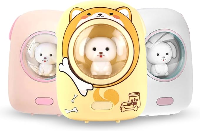 Cute Portable Charger/Power Bank | Compatible with iPhone, Galaxy, & Pixel | Doubles as a Rechargeable Hand Warmer | LED Display & Cute, Pet-Themed Design (White)