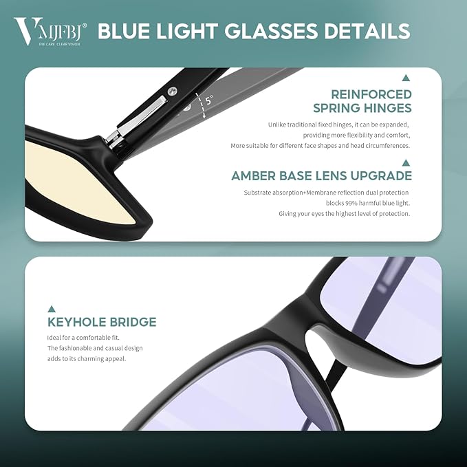 Blue Light Glasses For Women/Men Computer Reading Gaming Glasses Improve Sleep Reduce Eye Strain Gift Package Purple