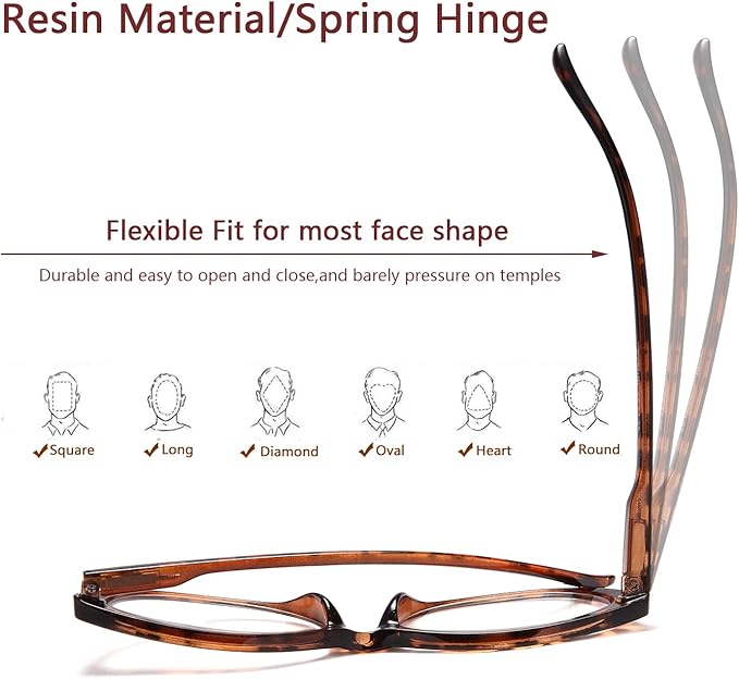 EYEURL 4 Pack Cat Eye Reading Glasses for Women Blue Light Blocking Readers Lightweight Spring Hinge Anti Eyestrain UV Fashion Eyeglasses +2.0