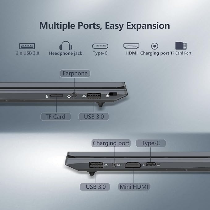 2025 Gaming-Laptop, 15.6 inch Laptop with Core-i7, Laptops 24GB DDR4 1TB SSD, Laptops with Backlit Keyboard, Fingerprint Unlock, Lap top for Student/Work/Business Win 11 Pro, Mini-HDMI TF Port