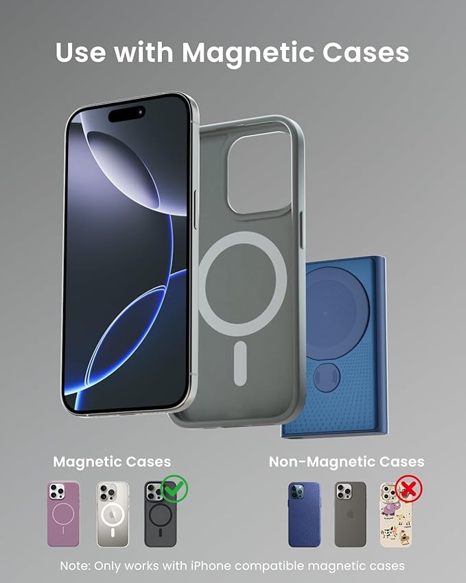 Kesguar Magnetic Portable Charger, 10000mAh 22.5W PD Super Fast Charging Wireless Power Bank. Ultra-Strong Magnet, USB C in&Out Battery Pack for Magsafe, iPhone 17/16/15/13/12 Pro Series, Dark Blue