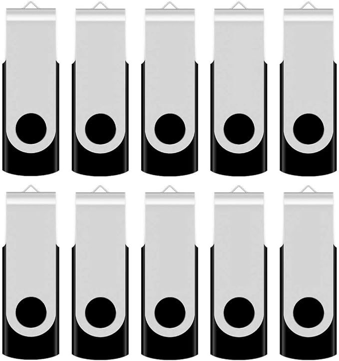 Aiibe 16GB Flash Drive 100 Pack USB Drives 16GB USB Flash Drives Bulk Thumb Drive USB 2.0 Memory Stick PenDrive, Black