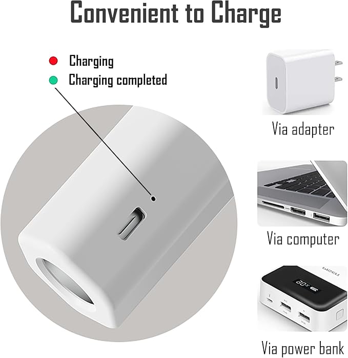 5 Modes Rechargeable LED Lamp with Magnet Swivel Joint, Touch Control, Adjustable Brightness, Color, 360° Angle, Can Become Desk Lamp, Clip Lamp, Wall Lamp, Flashlight, Portable Charger (Black)