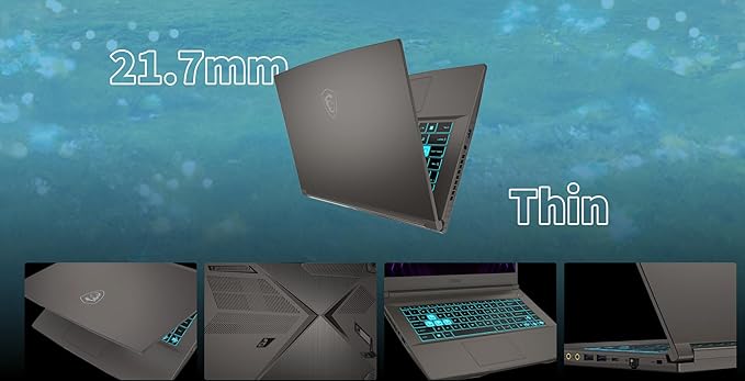 MSI Thin 15.6 inch FHD 144Hz Gaming Laptop-Intel Core i5-13420H-NVIDIA GeForce RTX 3050 -Window 11 Pro-W/Mouse pad (64GB RAM | 4TB PCIe SSD)