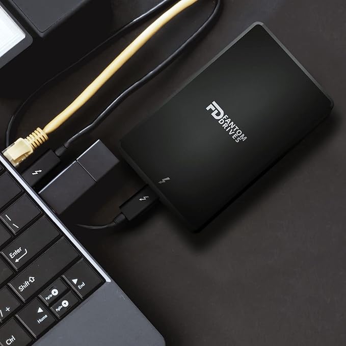 Fantom Drives - 4TB External 3D NAND TLC Portable Solid State Drive - Thunderbolt 3 & 4 USB 3.2 Type-C - 2800MB/s - Intel Certified -TB3X-2300N4TB
