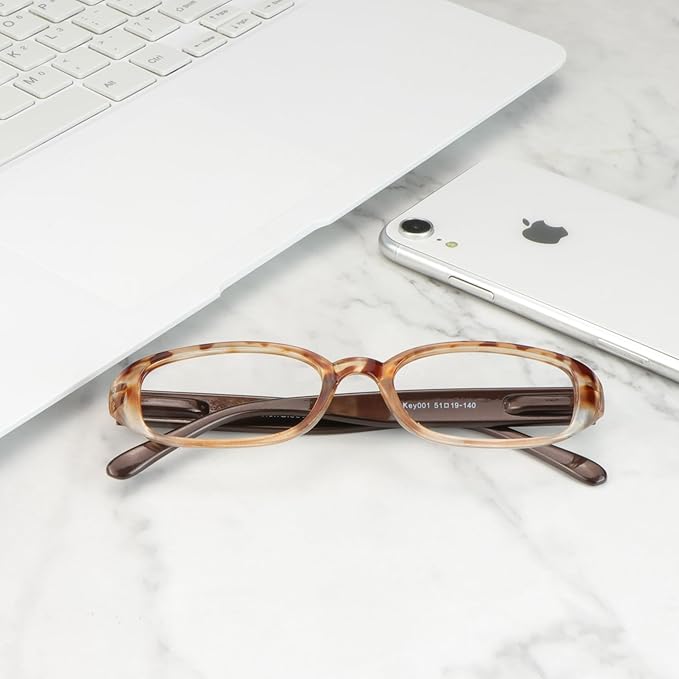 VisionGlobal 1 Pair Reading Glasses with Spring Hinge, Blue Light Blocking Glasses for Women/Men (Tortoise,+6.00 Magnification)