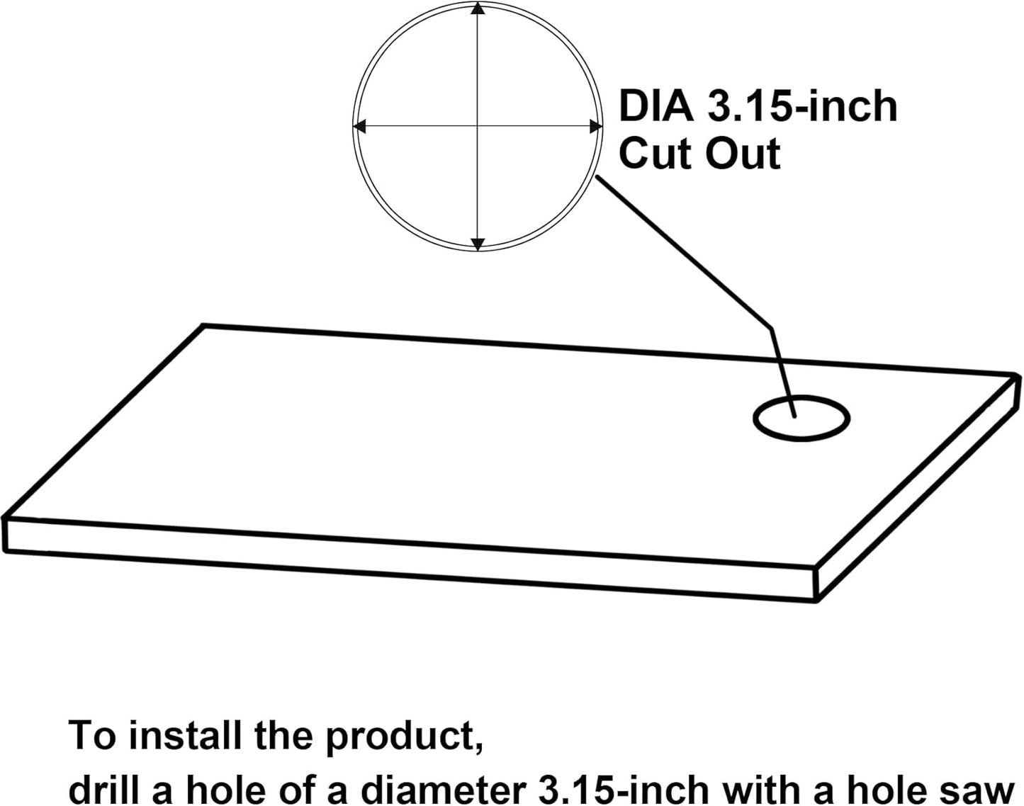 Jgstkcity Pop Up Outlet with 15W Wireless Charger,4 Outlets 15A, Splash Resistant,3 inch Desk Hole Power Grommet,Space Saver Outlet for Kitchen Countertop,Office Conference Table,ETL Listed