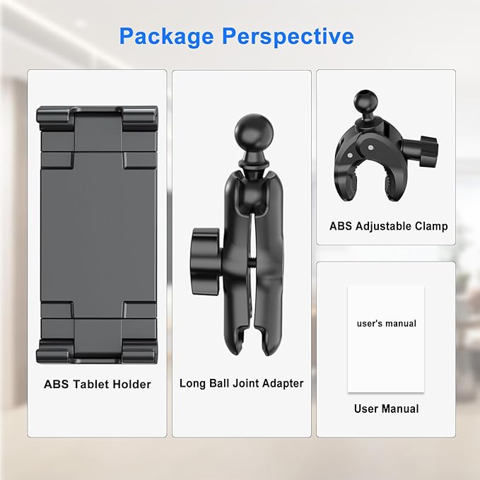 PLDHPRO Tablet Holder for Mic Stand 360° Swivel iPad Music Stand Mount for Microphone with Clamp, Musicians Stage Portable Stands Guitar Tripod Accessories Compatible 5.1-15.6'' Devices