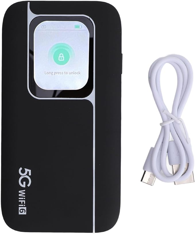 5G Modem Wire Less Router, 5G Portable WiFi6 Mobile Hotspot, Portable Wi - Fi Device for Travel, Ultra High Speed Mobile Hotspot Device with SIM Slot, Support 16 Devices, 7100mAh