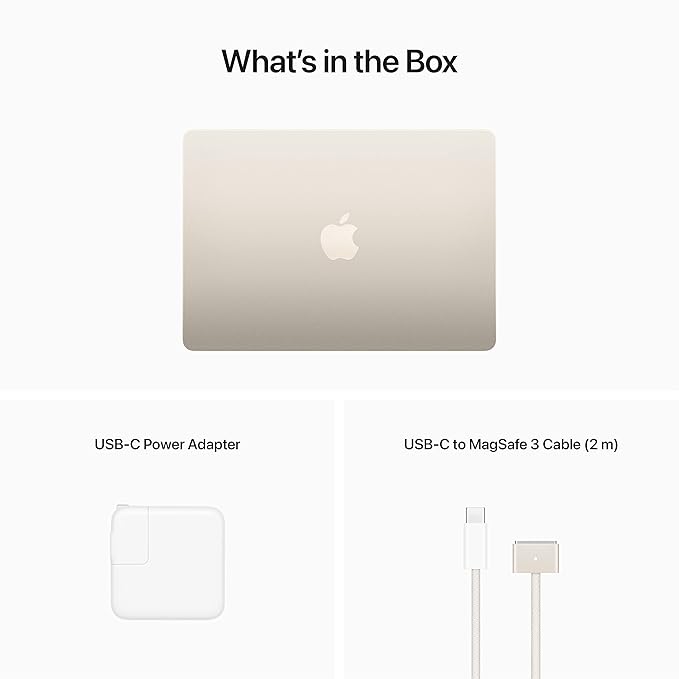 Apple 2022 MacBook Air with Apple M2 Chip, 13-inch, 8GB RAM, 256GB SSD Storage, Starlight (Renewed Premium)