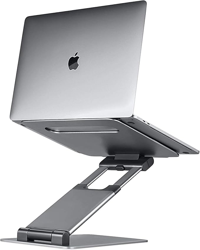Lifelong Ergonomic Adjustable Laptop Stand for Desk - Height Up to 20" Portable Computer Laptop Riser Holder, Fits All MacBook Air & 10 15 17 Inches Laptops, Back to School Gift for Men & Women