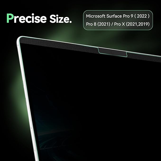 Magnetic Privacy Screen Protector for Surface Pro 11/10/9/8/X -13 Inch Anti Glare Filter, Anti Blue Light Film, Removable Shield Microsoft Surface Pro 9 Accessories, Matte Bubble Free Guard