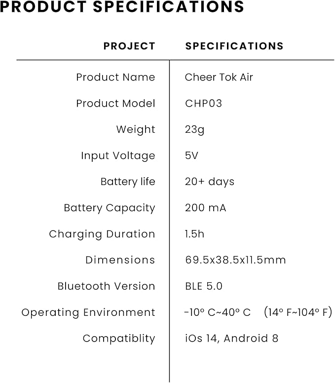 CheerTok Air - TikTok Scrolling Remote Control, Page Turner for Ebook Kindle, Bluetooth Wireless Camera Video Recording Remote for iPhone, iPad, Android, Cell Phones, Smartphones and Tablets