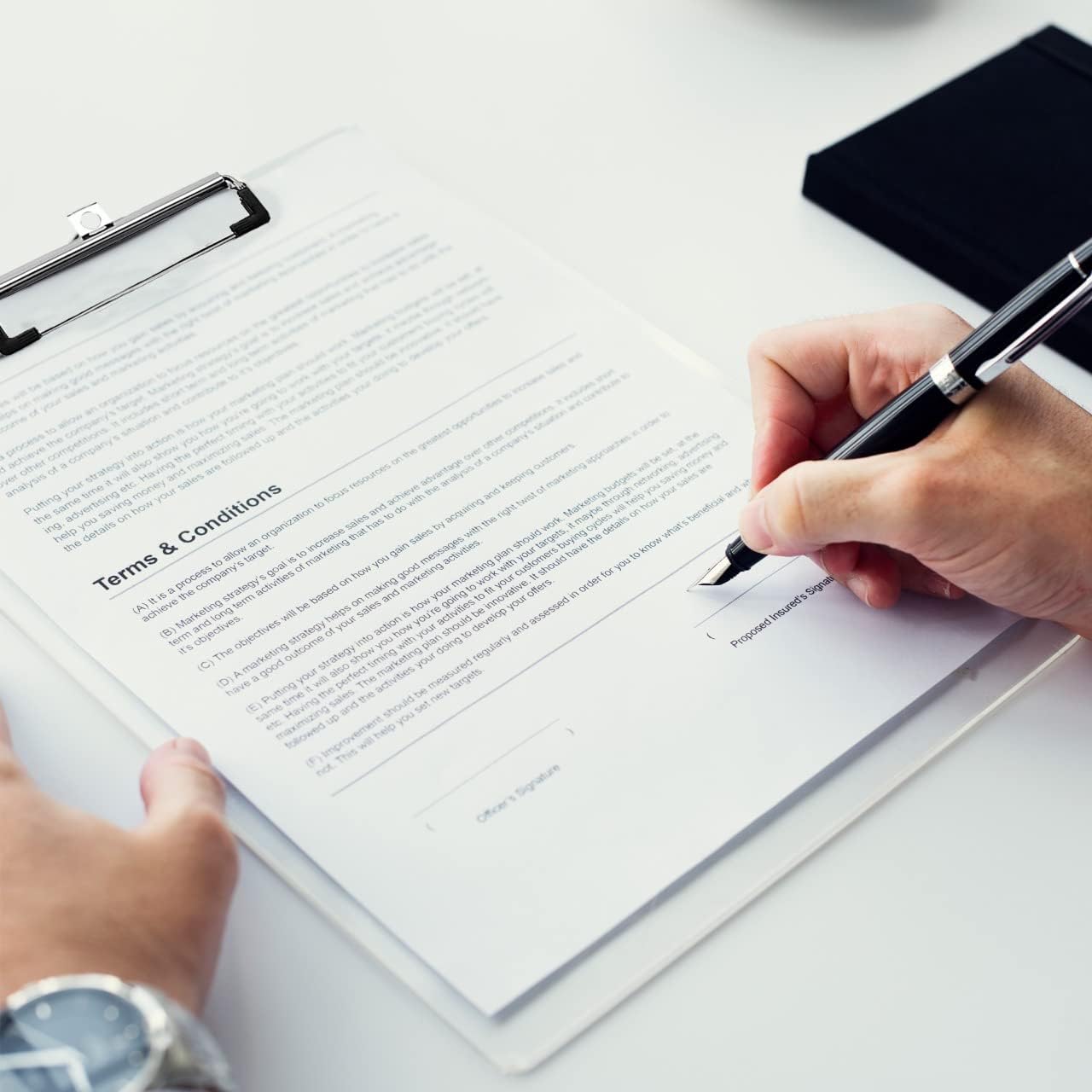 PERFORMORE Clear Acrylic Clipboards 6-Pack | 12” x 9” Letter-Size Writing Boards | Durable Transparent Plastic with Silver Low-Profile Clips | Ideal for Office, School, Events, and Seminars