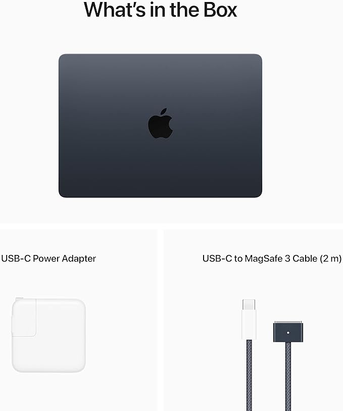 Apple 2022 MacBook Air with Apple M2 Chip, 13-inch, 16GB RAM, 256GB SSD Storage, Midnight (Renewed)