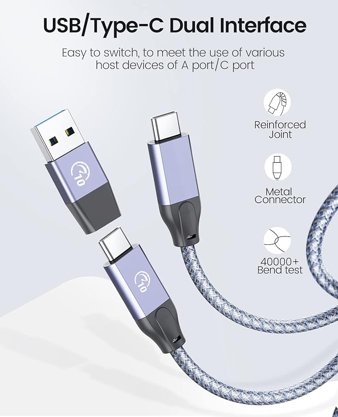 ORICO Aluminum USB 3.0 Hub with SD/TF Card Reader, 3 Port USB Hub 5Gbps with 1.64Ft USB-C Cable and USB-A Adapter USB Splitter for iMac, All MacBooks, Mac mini