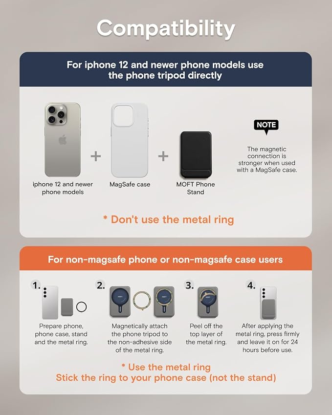 MOFT Phone Tripod Wallet for iPhone, Mulit-Angles, Lightweight & Portable Phone Stand, MOVAS Vegan Leather Magnetic Wallet, Strong Magnets, NFC Card Holder,Travel Essential, Jet Black (With Card Slot)