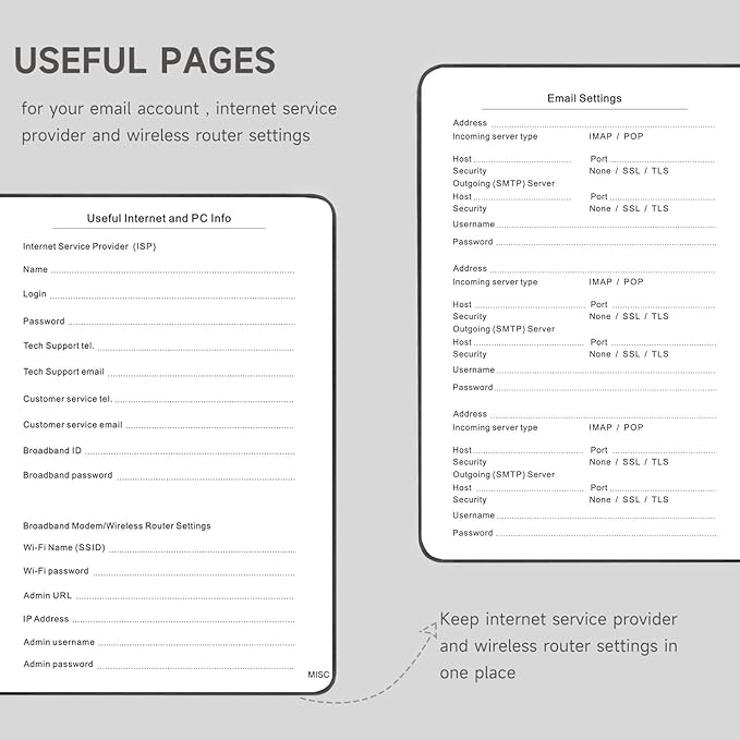 Password Book with Alphabetical Tabs – Hardcover Internet Address & Password Organizer – Password Keeper Notebook for Computer & Website – 5.2 x 7.6" Log-in Password Journal w/Thick Paper (Black)