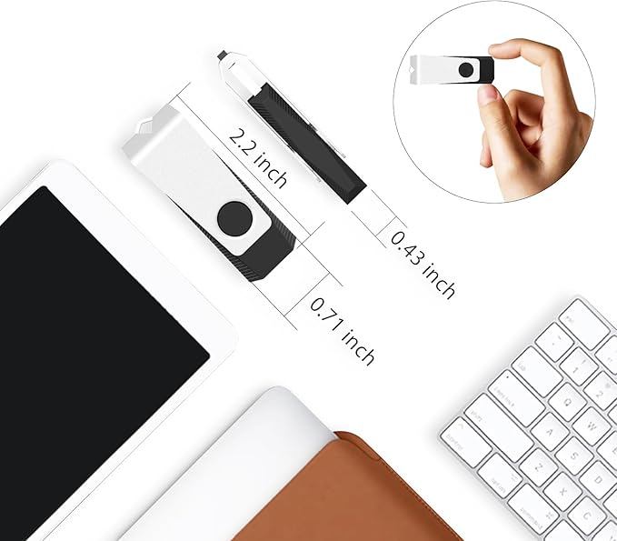 EASTBULL 50 Pack of Flash Drives Bulk 8GB, USB 2.0 Flash Drives Pack 8GB USB Drives Bulk Thumb Drives with 50 Strings and Labels