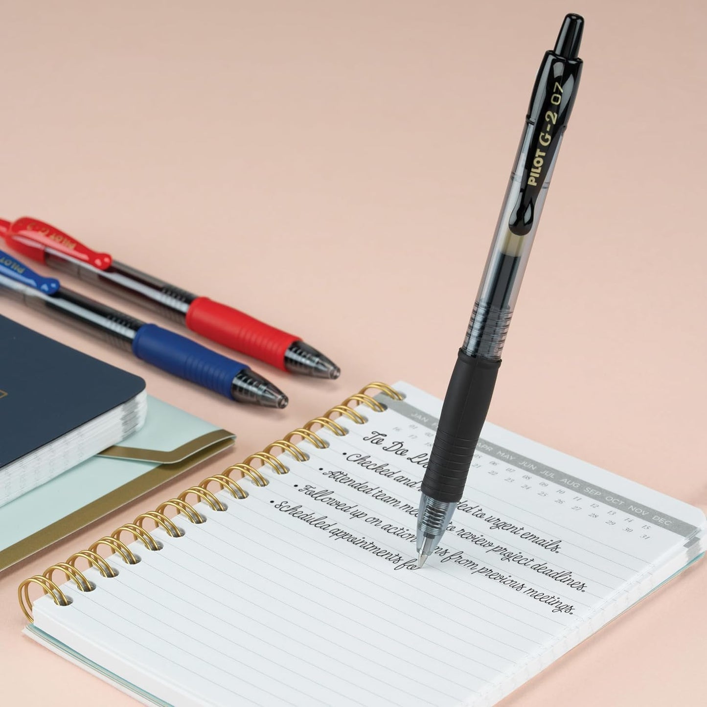 PILOT, G2 Premium Gel Roller Pens, G2 Rainbow Colors Pack, 8 Pack Pouch, Fine Point 0.7 mm, Assorted