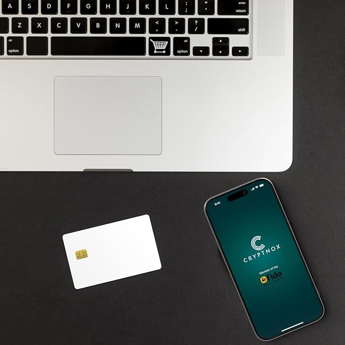 FIDO2 Security Key, Two Factor Authentication (2FA) NFC Security Key, Connect via NFC for Microsoft, Apple, Google, Facebook, Dropbox, Mifare DESFire, Convenient Card, FIDO Certified- Pack of 25