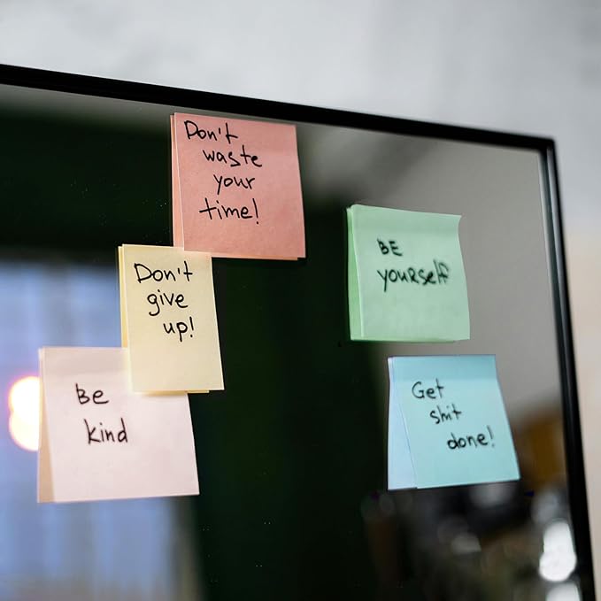 QILIMA Sticky Notes 3”x3”12 Pads, Pastel Colors Sticky Notes, Sticky Note, Self-Stick Note Pads, Sticky Pads Sticky Notes Aesthetic, Sticky Notes Bulk,100 Sheets/pad