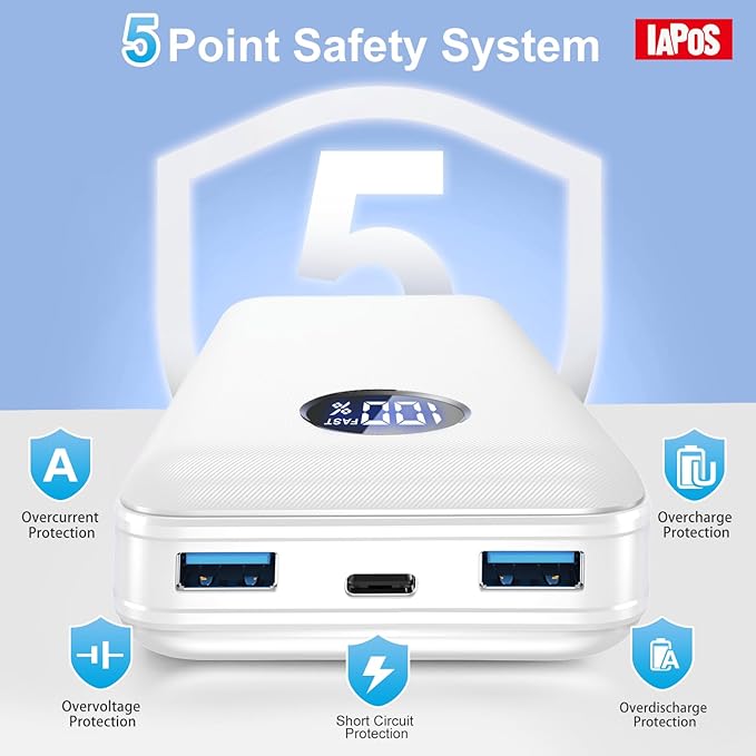 Portable Charger 40000mah Power Bank, USB-C (22.5W) Fast Charging Battery Pack Portable Phone Charger for iPhone 16 Pro/16/15/14/13 Series, Android Samsung Galaxy, Battery Bank for Travel Camping