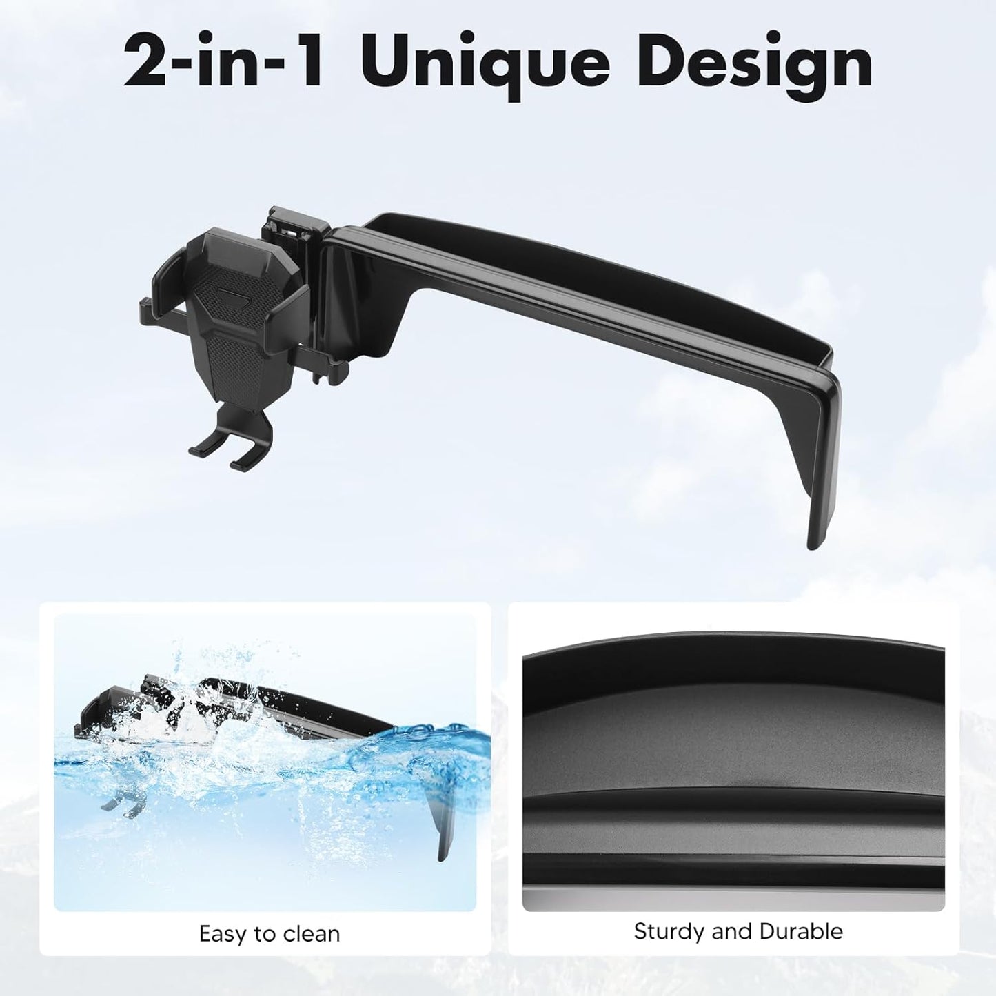 FIILINES Phone Holder for Honda Civic 2022-2026 (Fit 9" Touch Screen), Phone Mount with Dash Organizer for Civic Accessories, 360 Degree Rotation Dash Mount Cell-Phone Holder