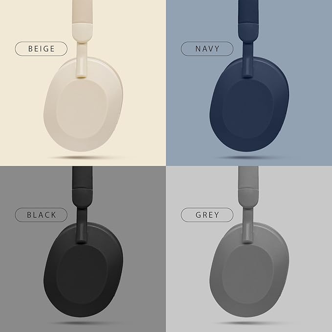 Gabba Goods Wireless Bluetooth Over-Ear Headphones – Deep Bass, 40mm Drivers, Built-in Mic, FM Radio, SD Card Playback, USB-C Fast Charging, 6H Playtime, Lightweight Comfort (Beige)