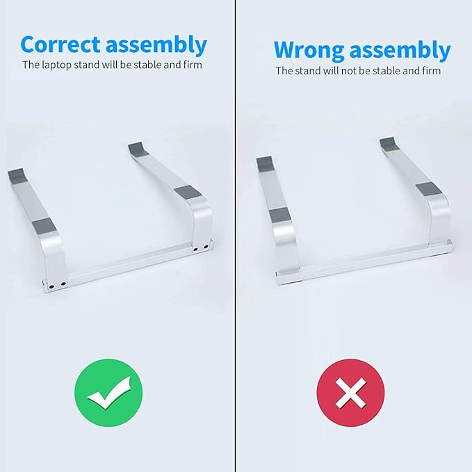 Laptop Stand for Desk,Stable Ergonomic Aluminum Computer Riser Cooling Stand for Mac MacBook Pro/ MacBook Pro Air,HP, Dell, More PC Notebook - 12 13 15 16.2 inch (Silver)